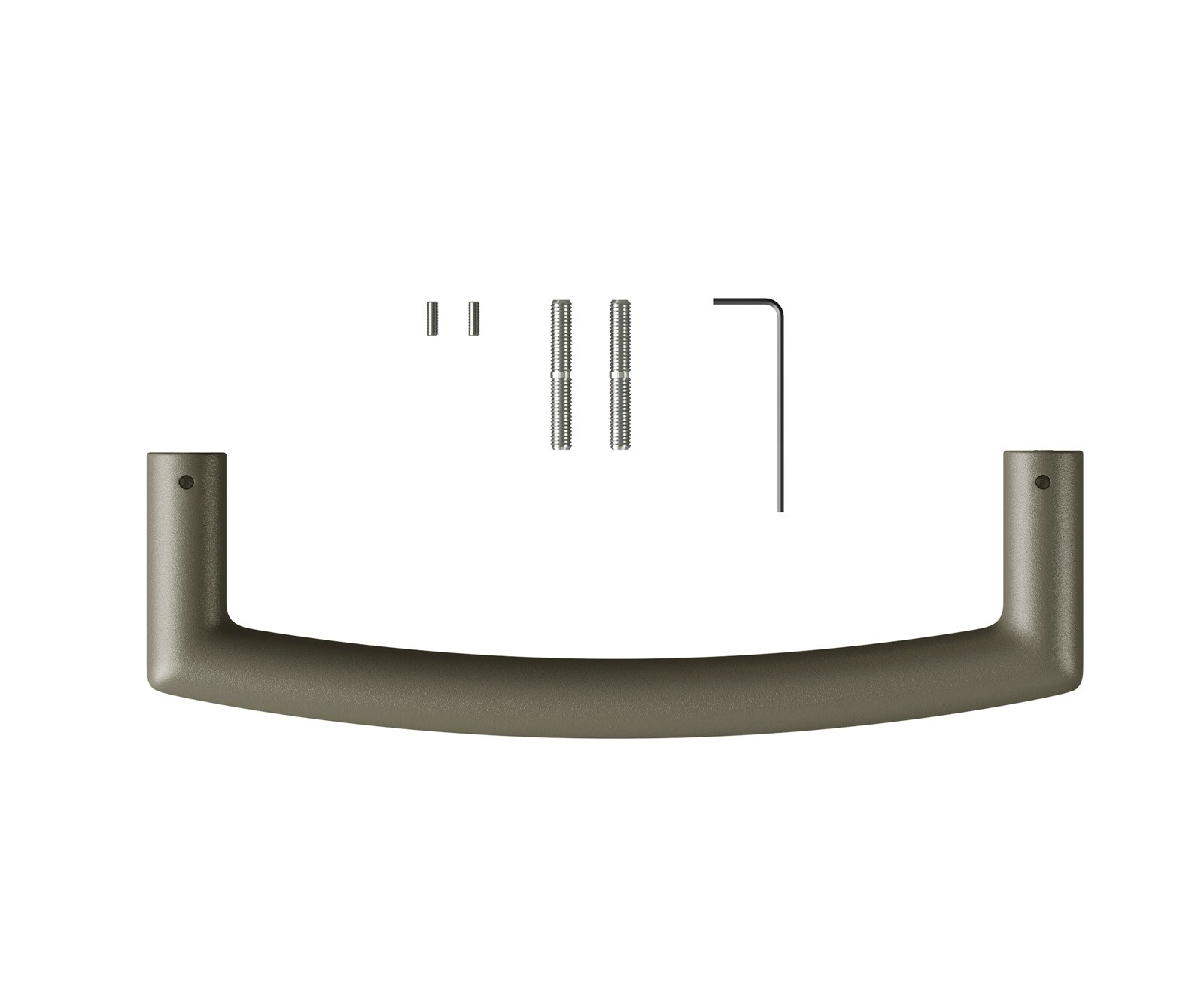 Barstuhlgriff Flex-Rund Metall Effektlackierung Titan 1