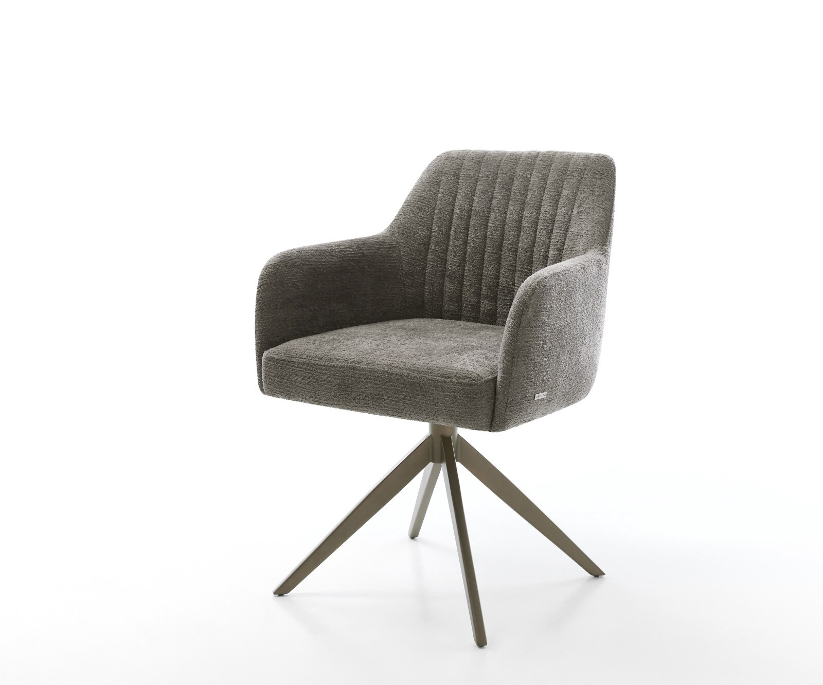 Drehstuhl Greg-Flex Bouclé Soft Schlamm Kreuzgestell breit Effektfinish Tit günstig online kaufen