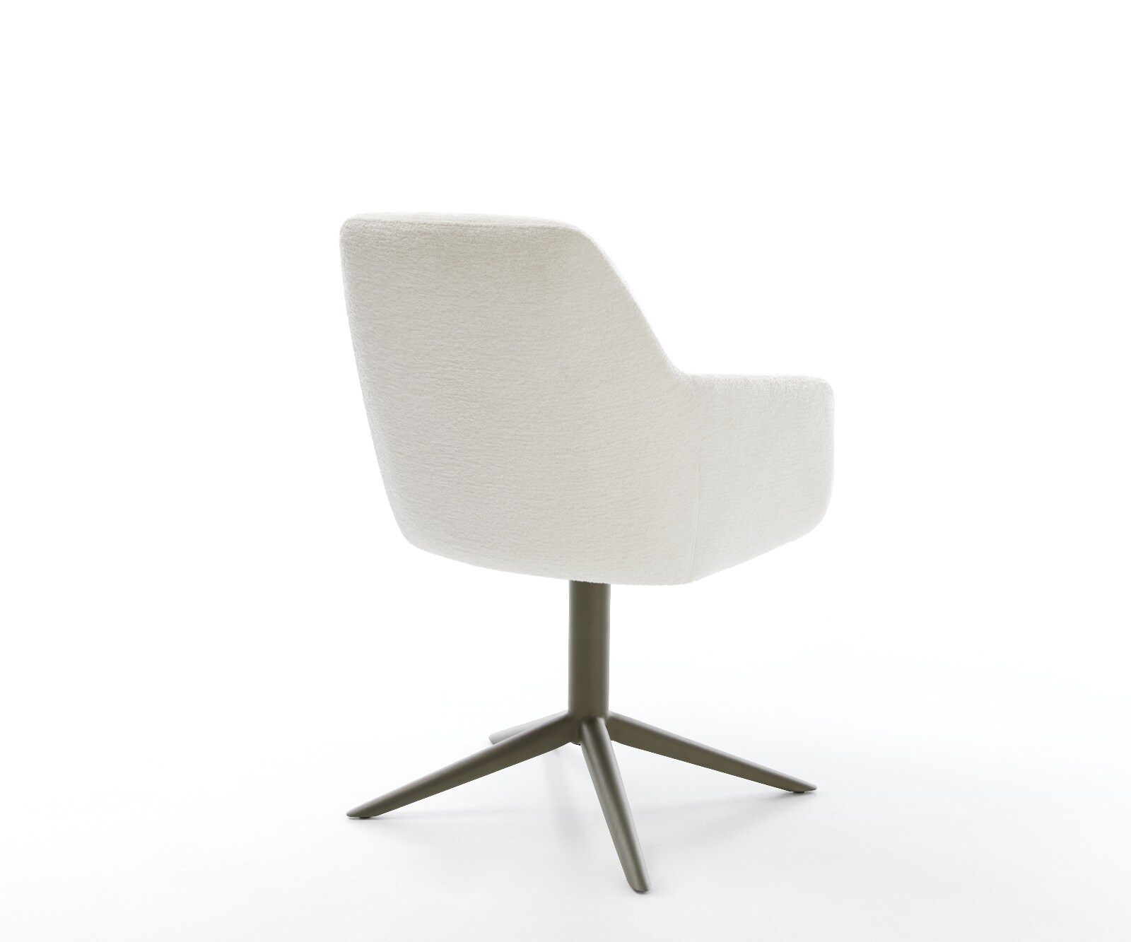 Drehstuhl Pejo-Flex Bouclé Soft Beige Fußkreuz Effektfinish Titan 360° drehbar Wippfunktion Taschenfederkern 4