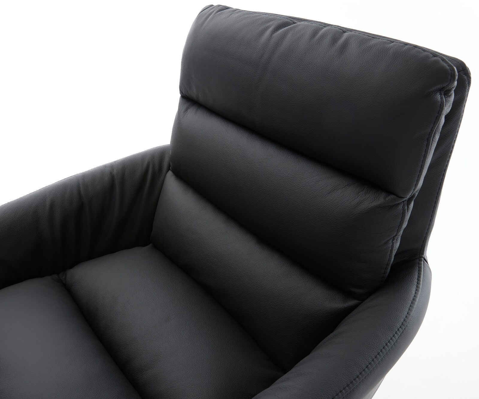 Freischwinger Abelia-Flex mit Armlehnen Echt-Leder Schwarz Freischwinger flach Graphit 3