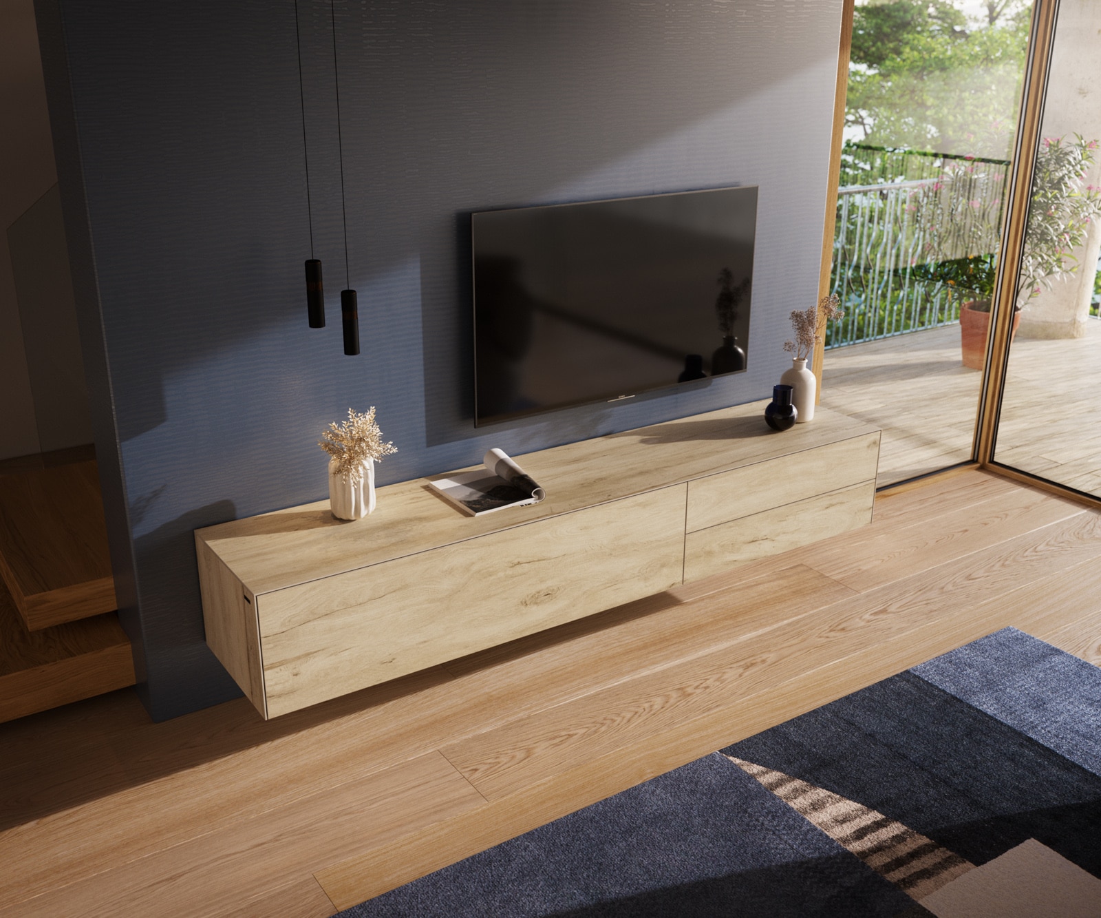 Lowboard Cuor 220 cm Keramik Laminam® Sabbia Eichefarbig 1 Klappe 2 Schubfächer Schwebend 4 Lowboard Cuor 220 cm Keramik Laminam® Sabbia Eichefarbig 1 Klappe 2 Schubfächer Schwebend 4