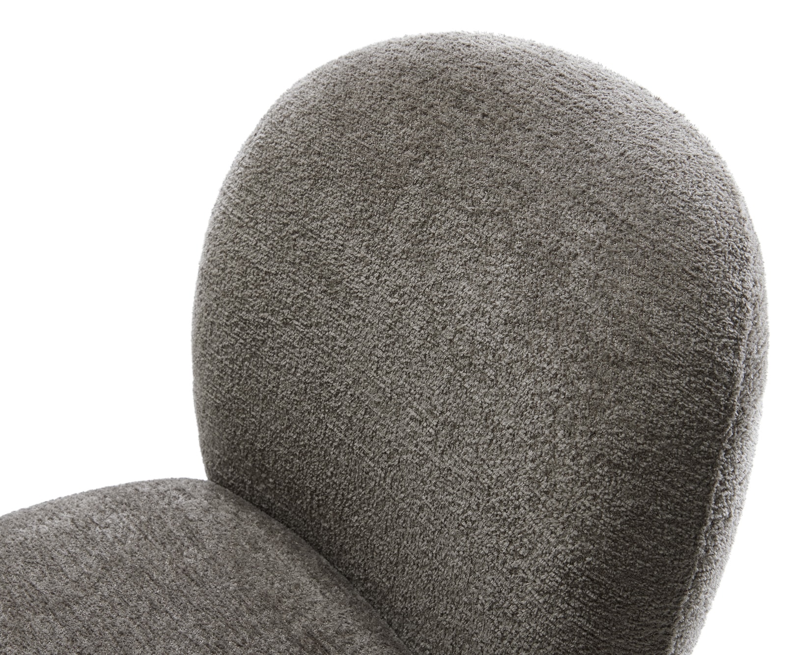 Esszimmerstuhl Nube-Flex mit Armlehnen Bouclé Soft Schlamm Kufengestell Schwarz Taschenfederkern 3