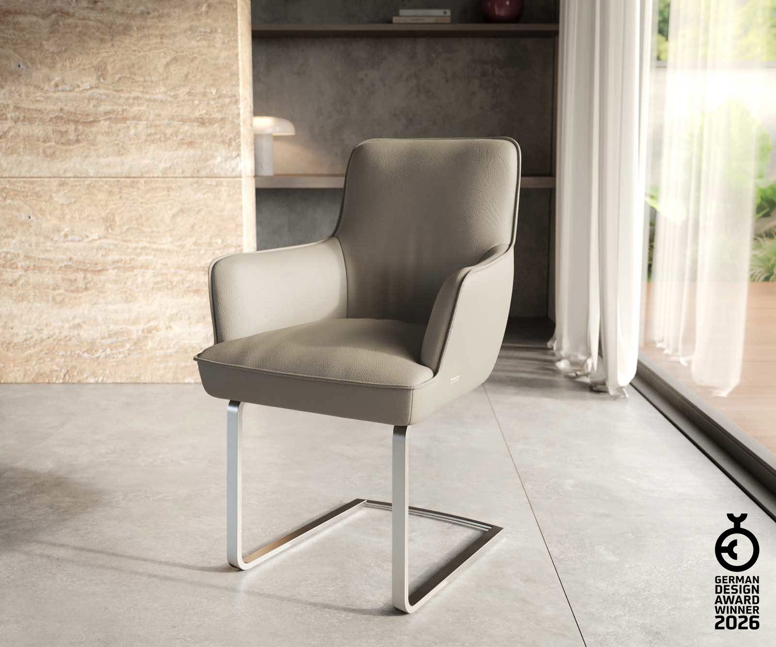 Esszimmerstuhl Heira-Flex mit Armlehnen Taschenfederkern 5