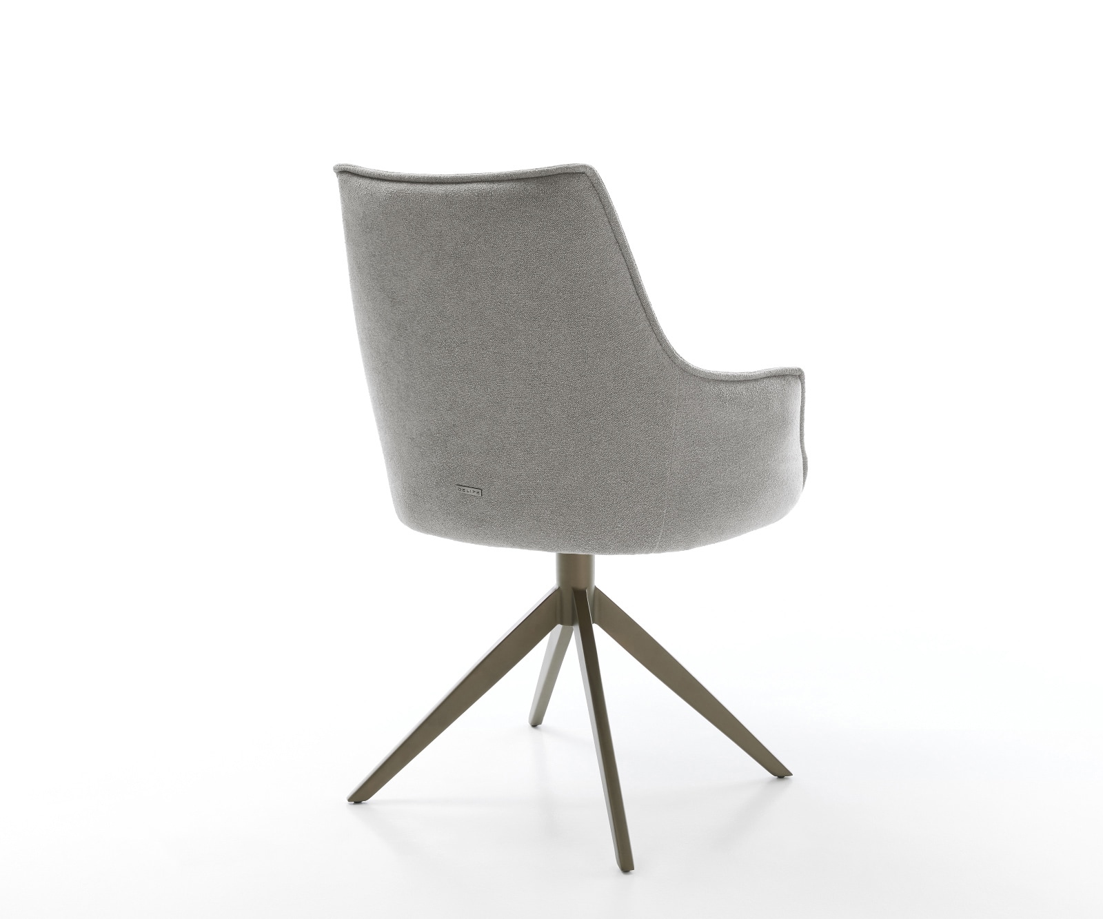 Drehstuhl Alja-Flex mit Armlehnen Strukturstoff Soft Grau Kreuzgestell breit Effektfinish Titan 360° drehbar Wippfunktion Taschenfederkern 4