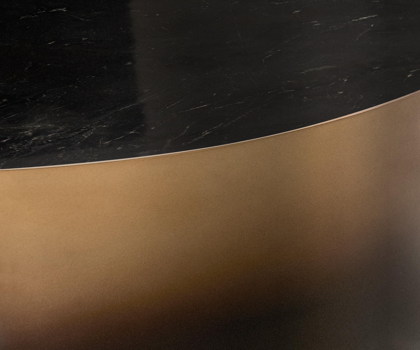 Couchtisch Alerio 90x90 cm Marmor Schwarz Silber Metall Gold Ombre 2