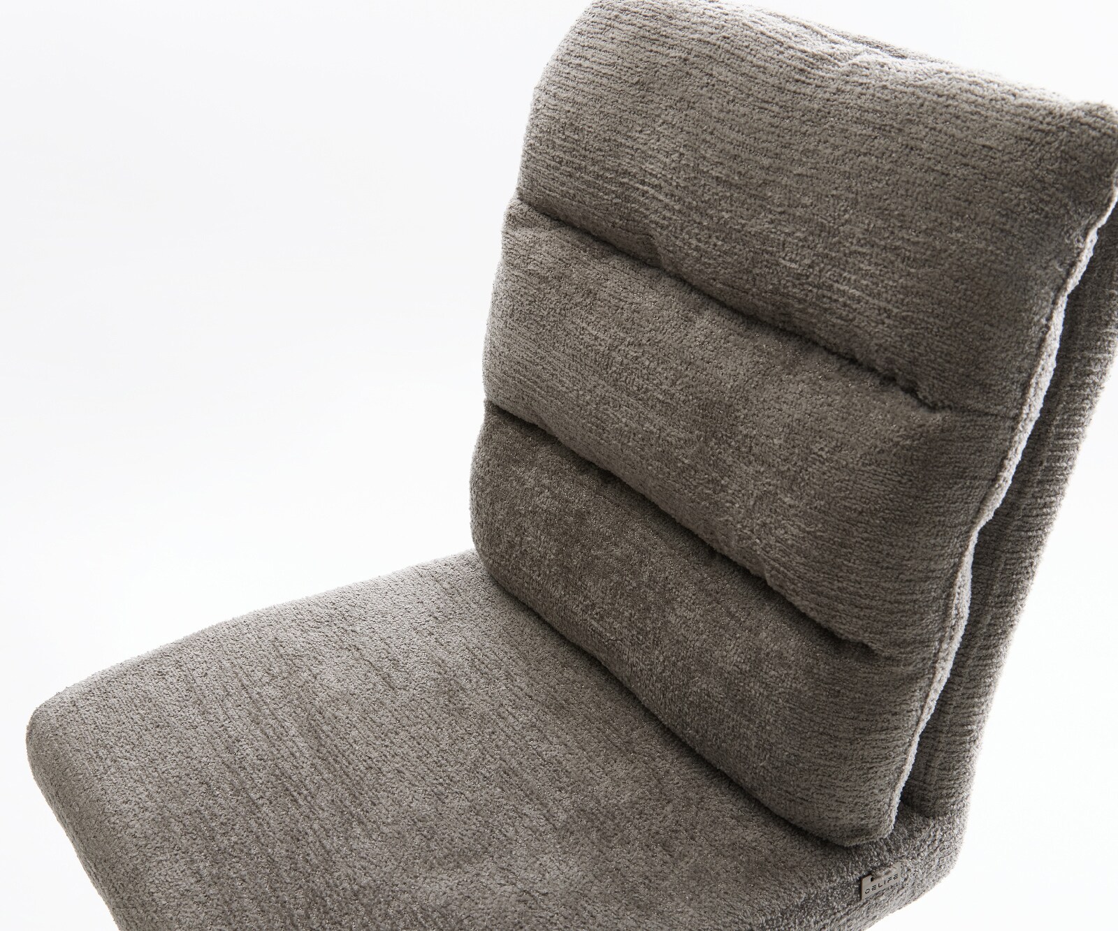 Barstuhl Pela-Flex Bouclé Soft Schlamm Freischwinger Flach Edelstahl Silberfarben 4