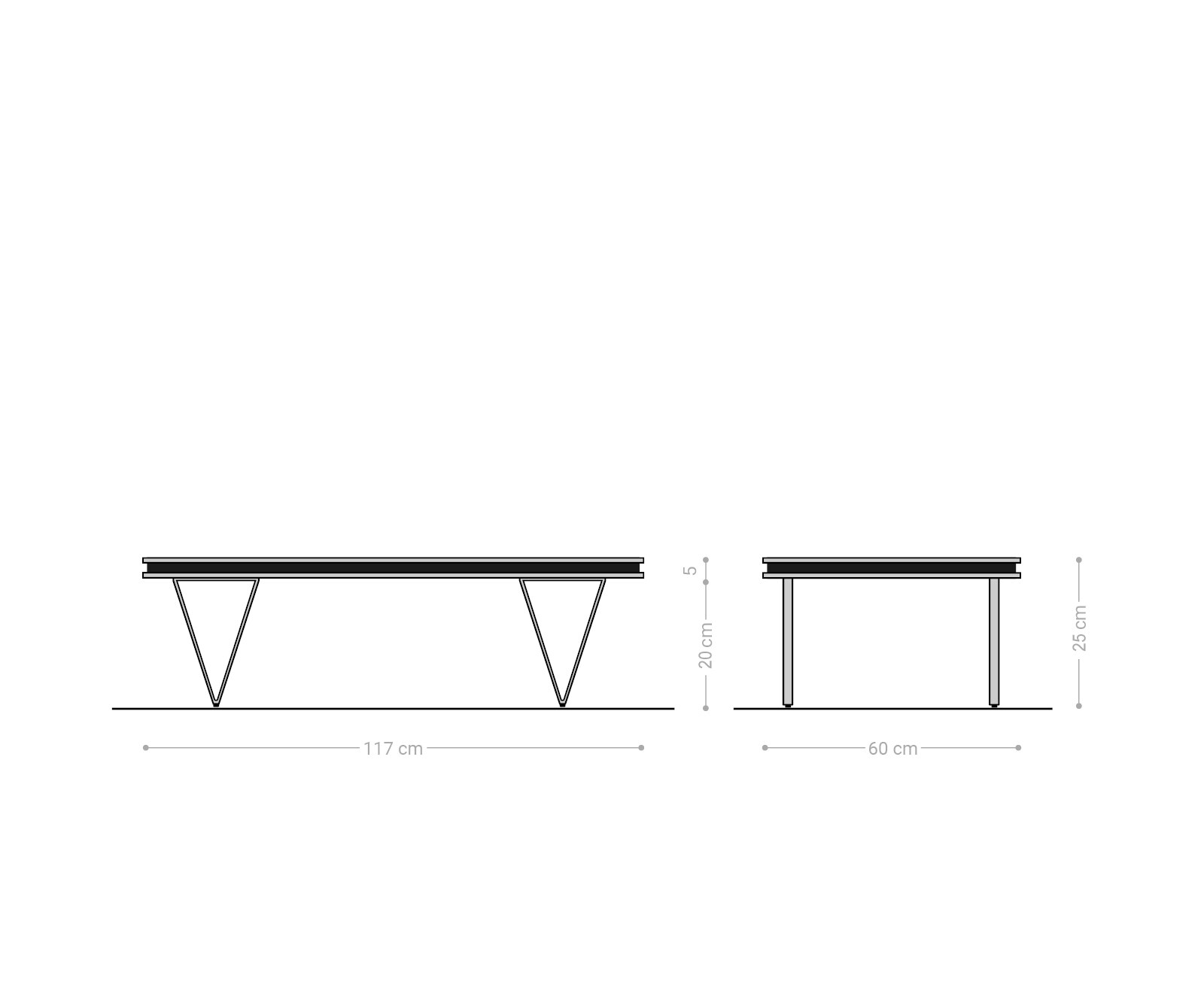 Designer-Couchtisch Stonegrace 117x60x25 cm Akazie Natur Schiefer 4