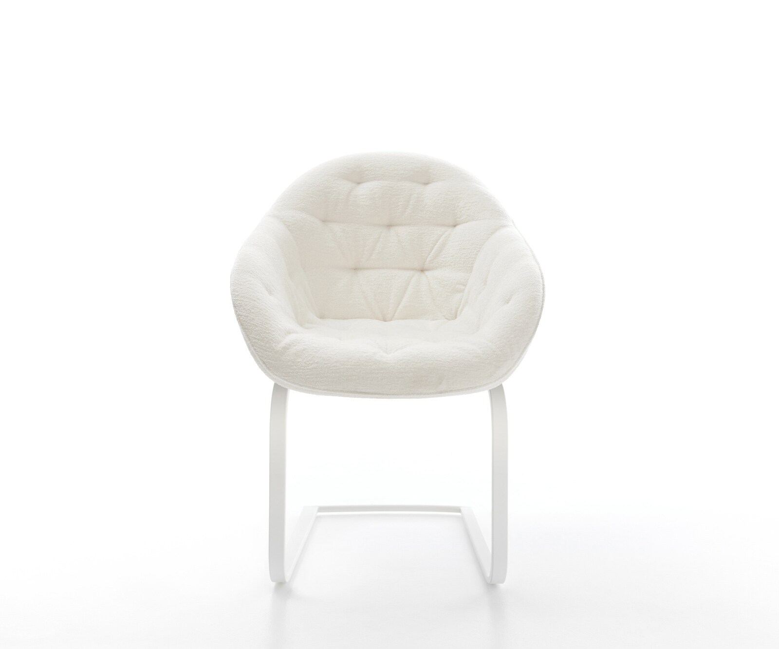 Freischwinger Gaio-Flex Bouclé Soft Beige Freischwinger flach Weiß 2