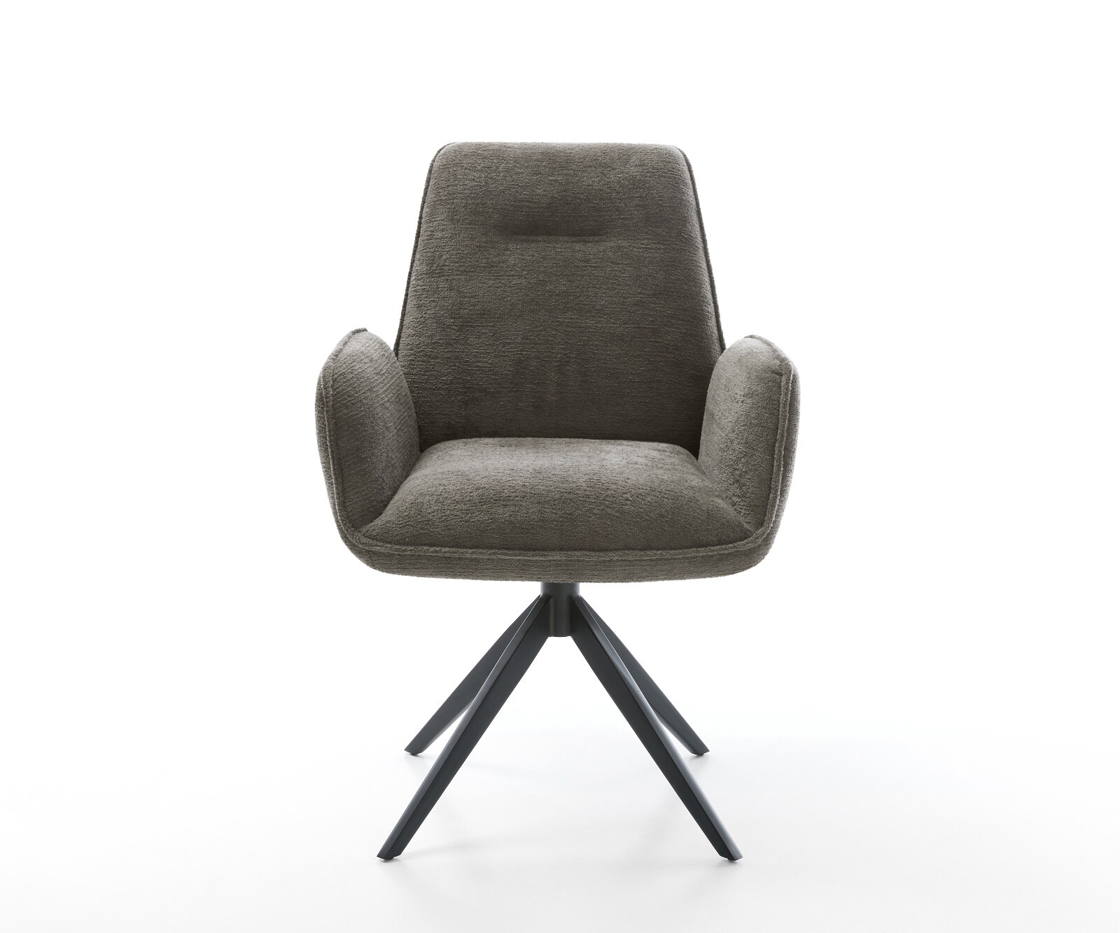 Drehstuhl Zoa-Flex Bouclé Soft Schlamm Kreuzgestell breit Schwarz 360° drehbar Wippfunktion Taschenfederkern 1