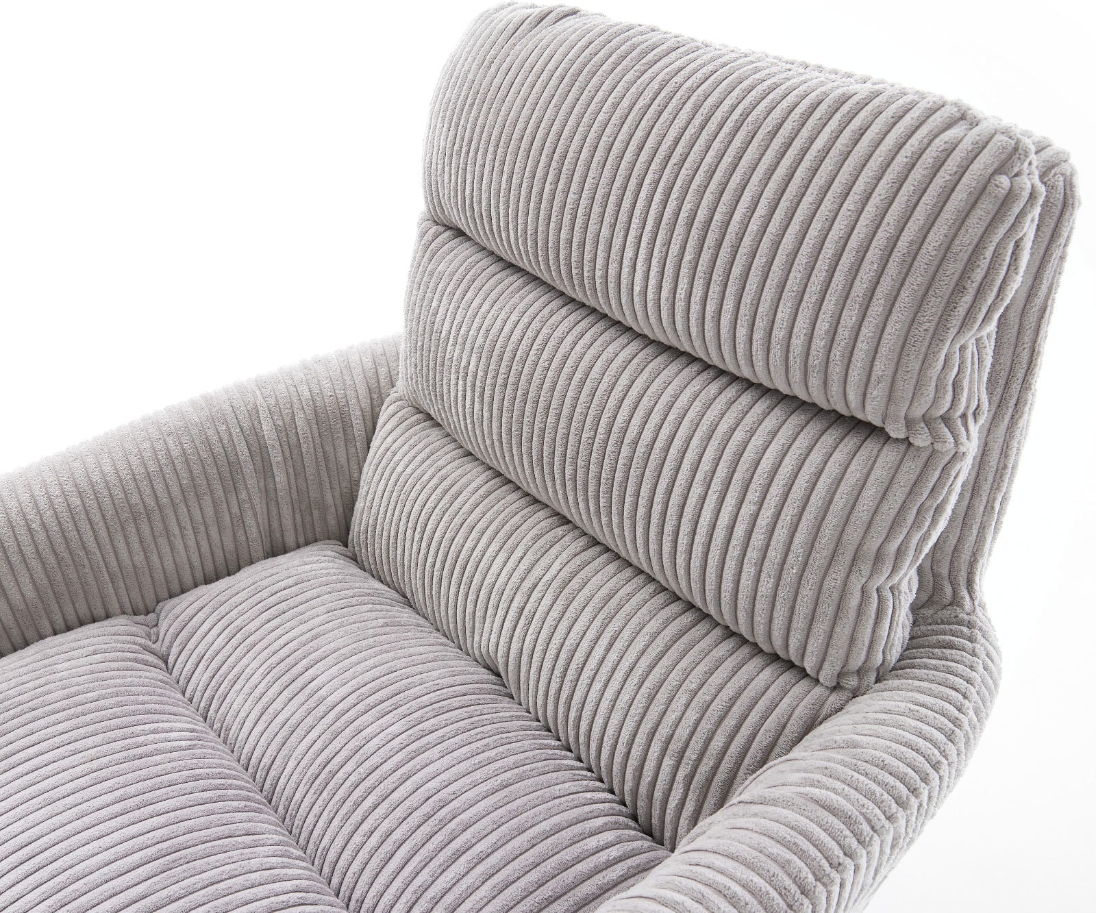 Esszimmerstuhl Abelia-Flex mit Armlehnen Cord Silbergrau Kufengestell Schwarz 3 Esszimmerstuhl Abelia-Flex mit Armlehnen Cord Silbergrau Kufengestell Schwarz 3