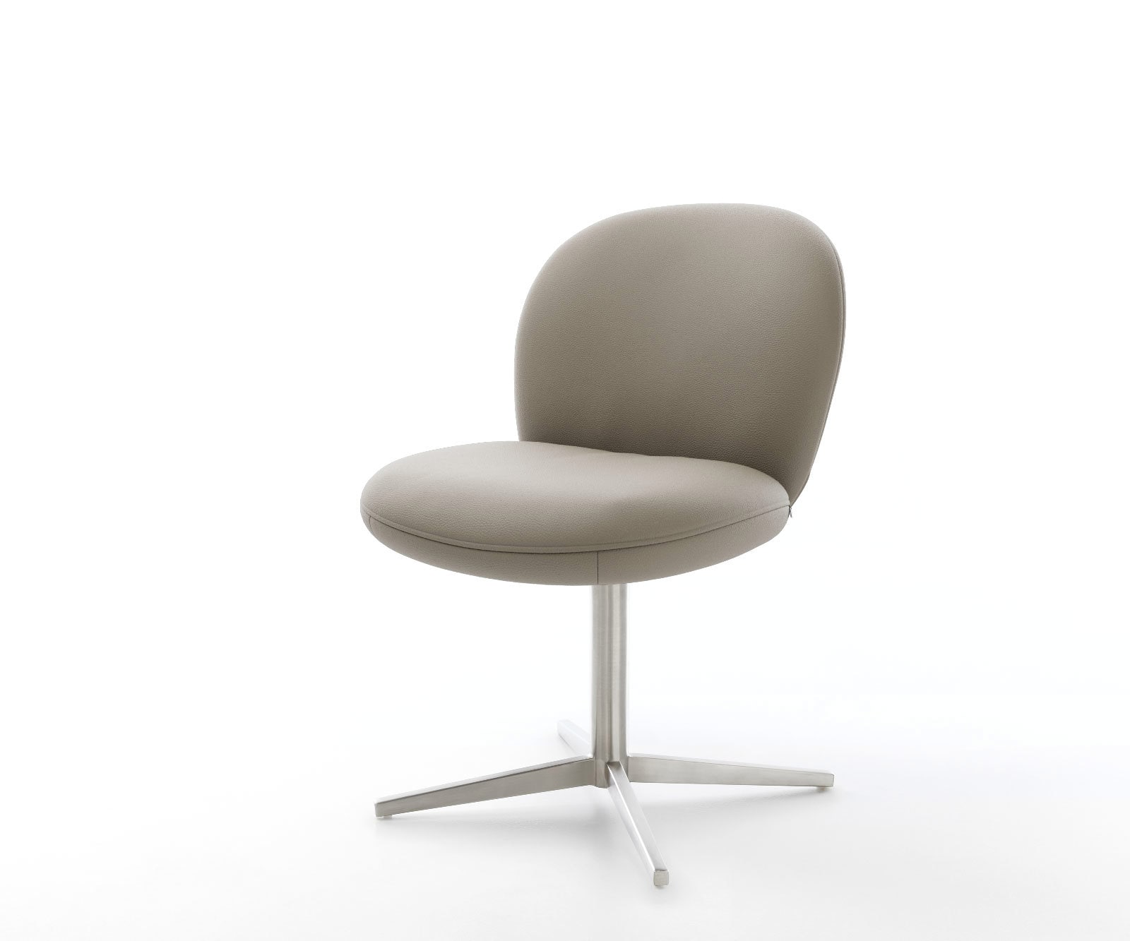 Drehstuhl Nube-Flex Echt-Leder Schlamm Fußkreuz Edelstahl 360° drehbar Taschenfederkern Drehstuhl Nube-Flex Echt-Leder Schlamm Fußkreuz Edelstahl 360° drehbar Taschenfederkern