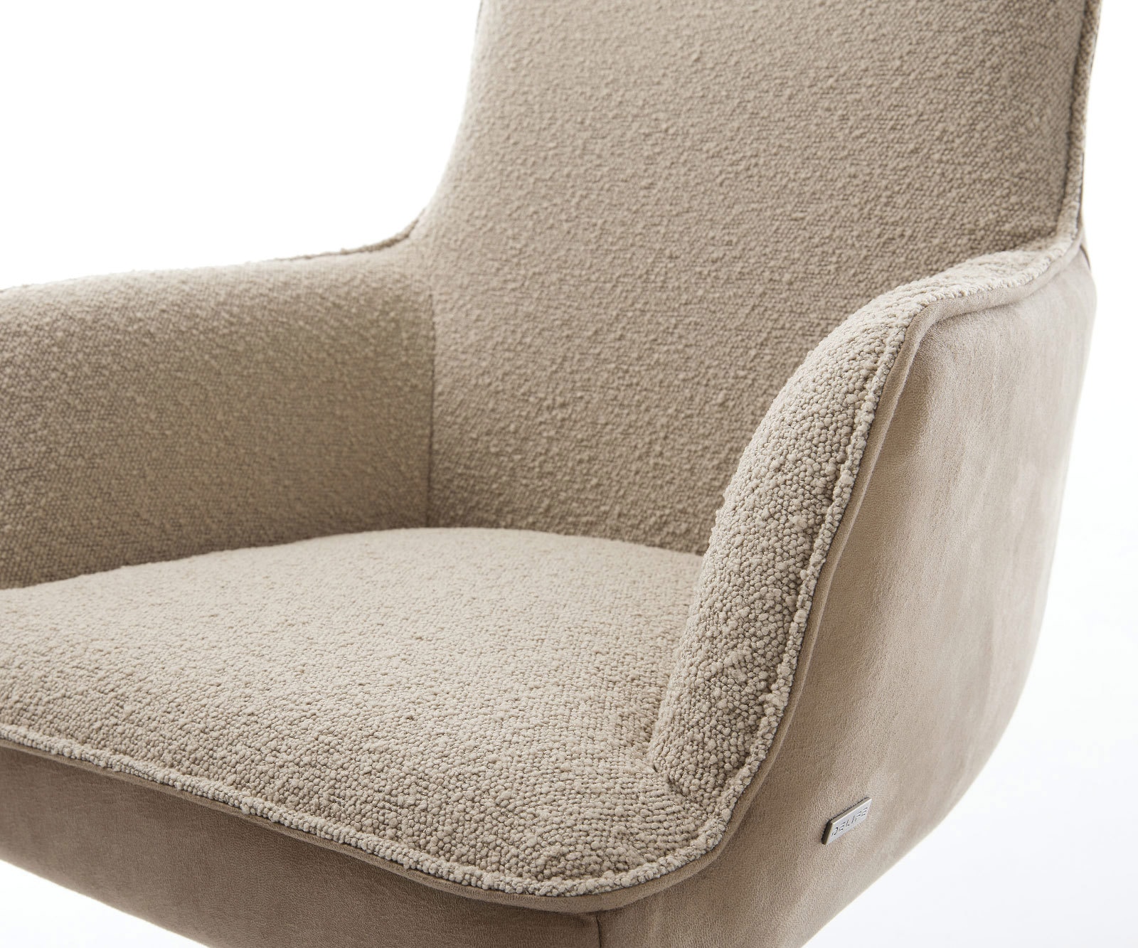 Drehstuhl Heira-Flex mit Armlehnen Materialmix Schlamm Kreuzgestell breit Effektfinish Titan 360° drehbar Wippfunktion Taschenfederkern 3 Drehstuhl Heira-Flex mit Armlehnen Materialmix Schlamm Kreuzgestell breit Effektfinish Titan 360° drehbar Wippfunktion Taschenfederkern 3