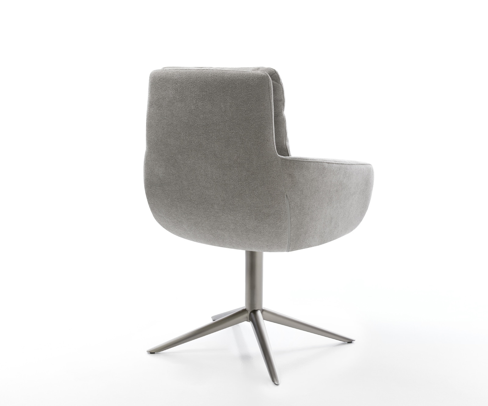 Drehstuhl Abelia-Flex mit Armlehnen Strukturstoff Soft Grau Fußkreuz Graphit 360° drehbar Wippfunktion 4