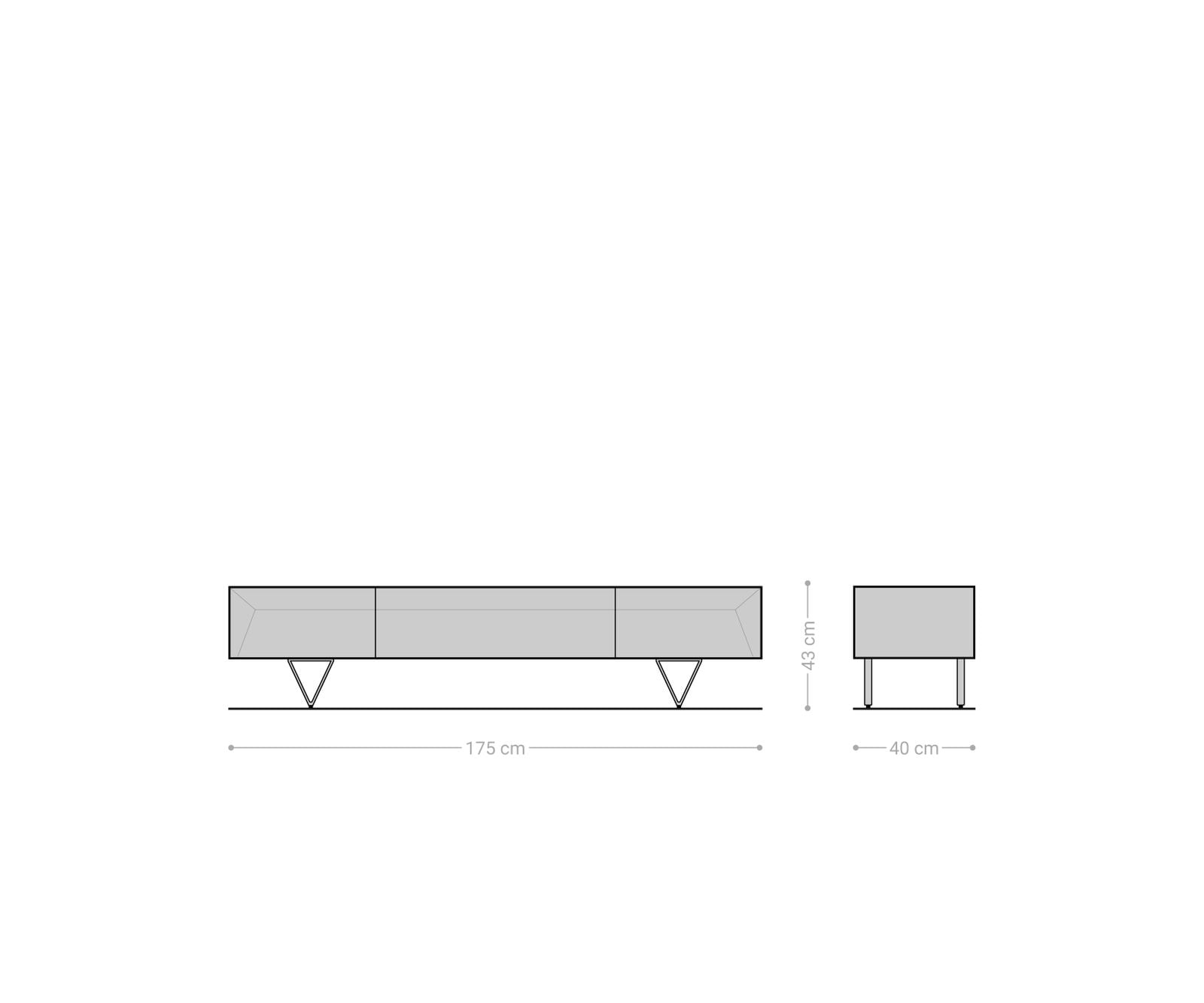 Designer-Lowboard Wyatt 175 cm Sheesham Natur 2 Türen 1 Klappe 4 Designer-Lowboard Wyatt 175 cm Sheesham Natur 2 Türen 1 Klappe 4