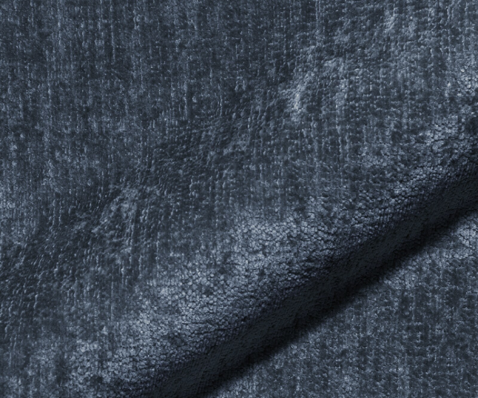 2-Sitzer Lunna 280x170 cm Chenille Blau 2 Kissen 2