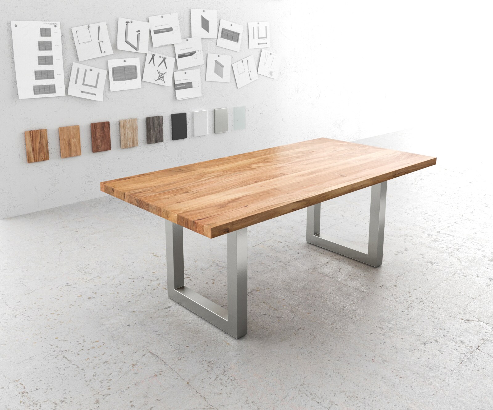 Esstisch Edge Massivholz Rechteck 1