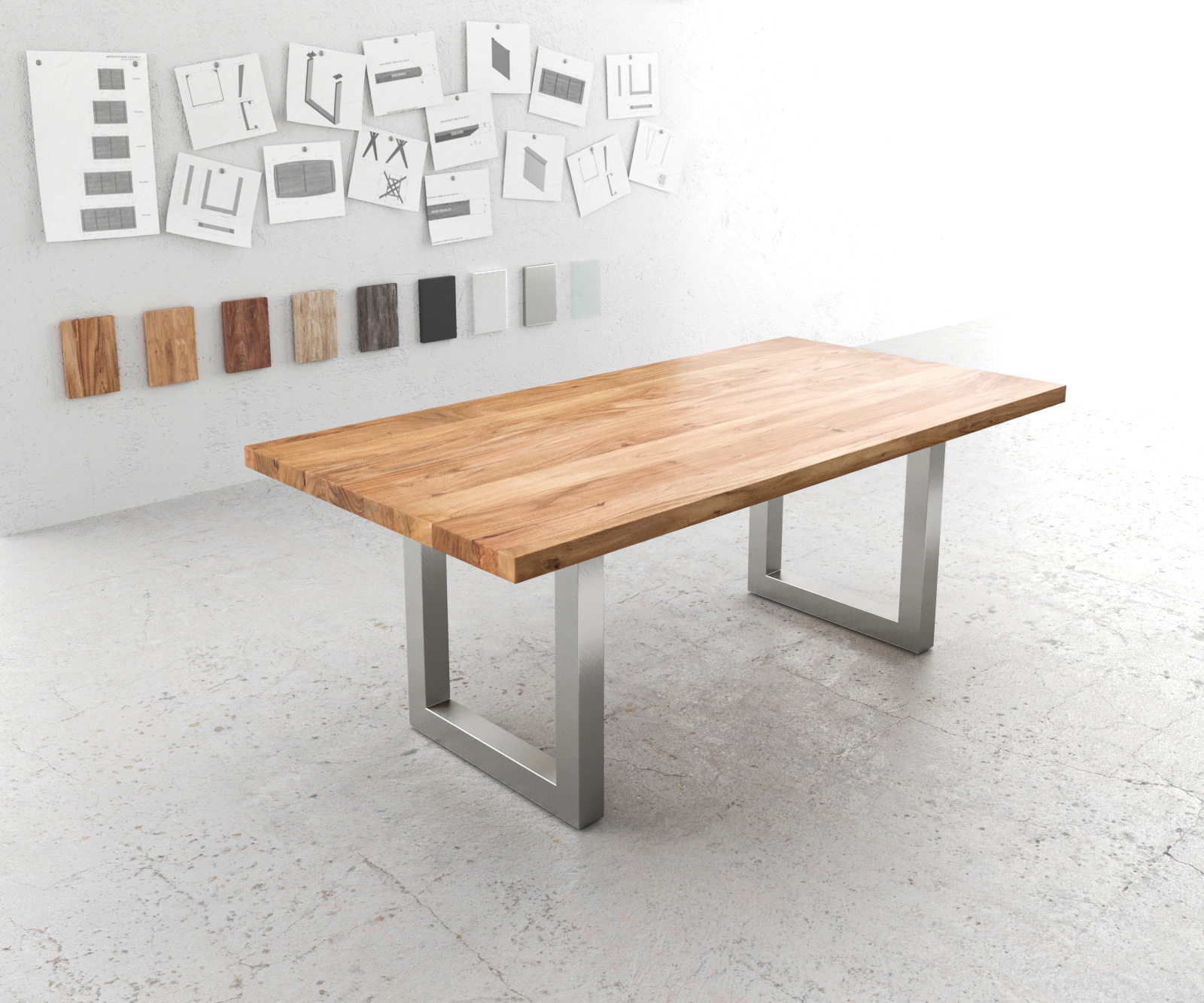 Esstisch Edge Massivholz Rechteck 1 Esstisch Edge Massivholz Rechteck 1