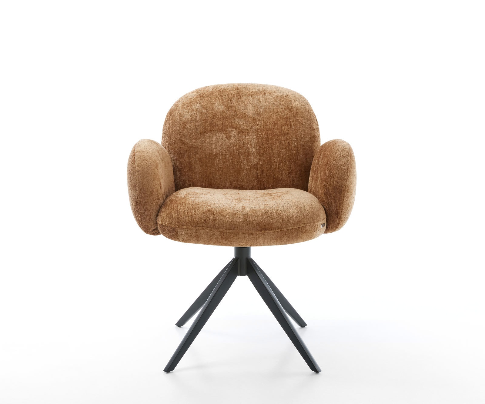 Drehstuhl Nube-Flex mit Armlehnen Chenille Rost Kreuzgestell breit Schwarz 360° drehbar Wippfunktion Taschenfederkern 1 Drehstuhl Nube-Flex mit Armlehnen Chenille Rost Kreuzgestell breit Schwarz 360° drehbar Wippfunktion Taschenfederkern 1