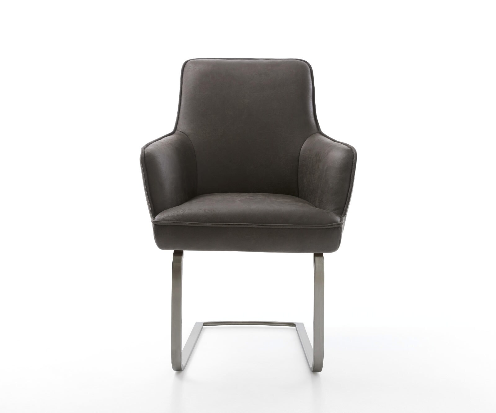 Freischwinger Heira-Flex mit Armlehnen Mikrofaser Anthrazit Vintage Freischwinger flach Graphit Taschenfederkern 1 Freischwinger Heira-Flex mit Armlehnen Mikrofaser Anthrazit Vintage Freischwinger flach Graphit Taschenfederkern 1