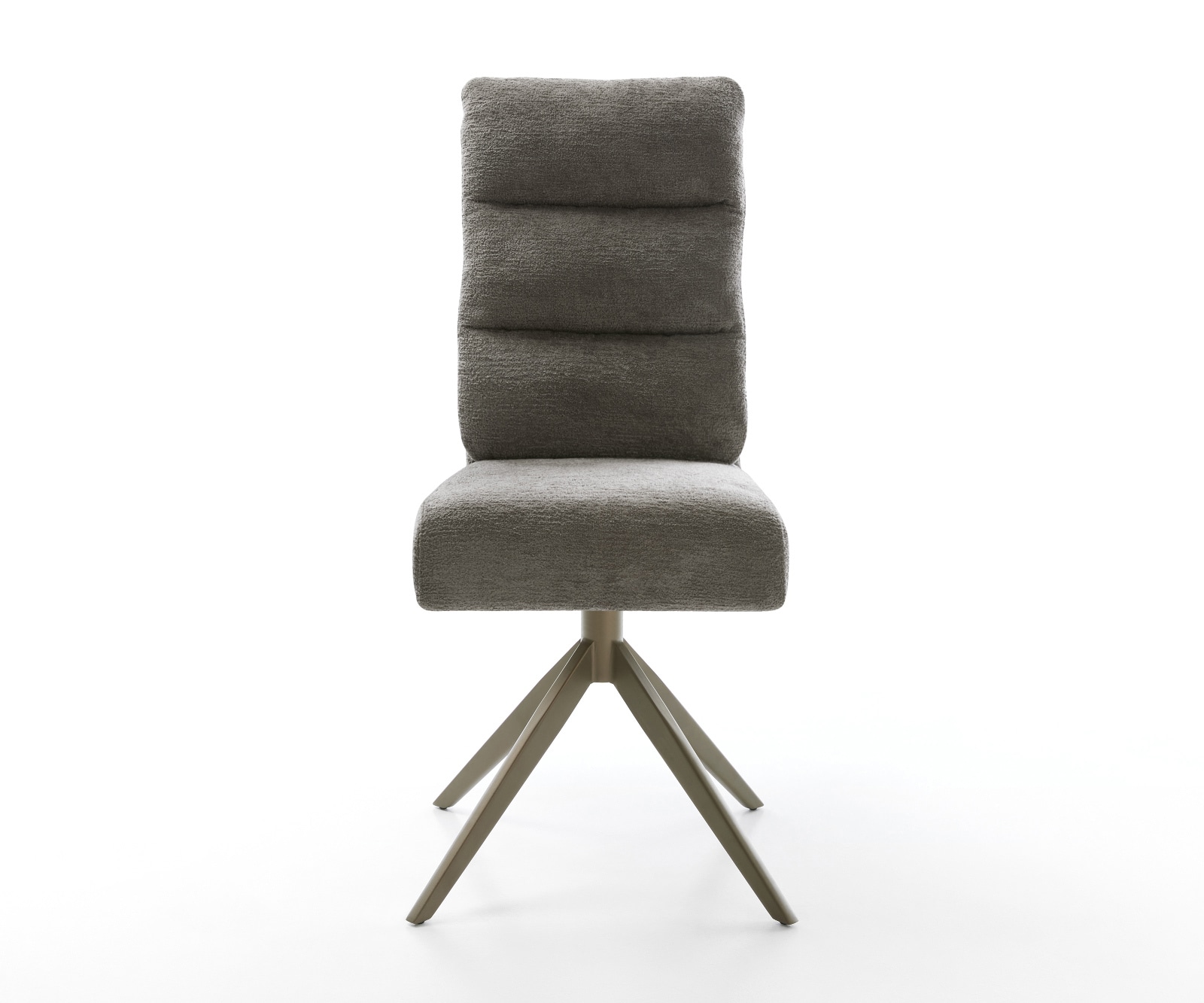 Drehstuhl Pela-Flex Bouclé Soft Schlamm Kreuzgestell breit Effektfinish Titan 360° drehbar Wippfunktion Taschenfederkern 1