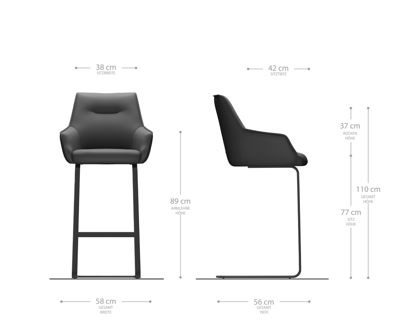 Barstuhl Alja-Flex Bouclé Weiß Freischwinger flach Edelstahl Taschenfederkern 3 Barstuhl Alja-Flex Bouclé Weiß Freischwinger flach Edelstahl Taschenfederkern 3