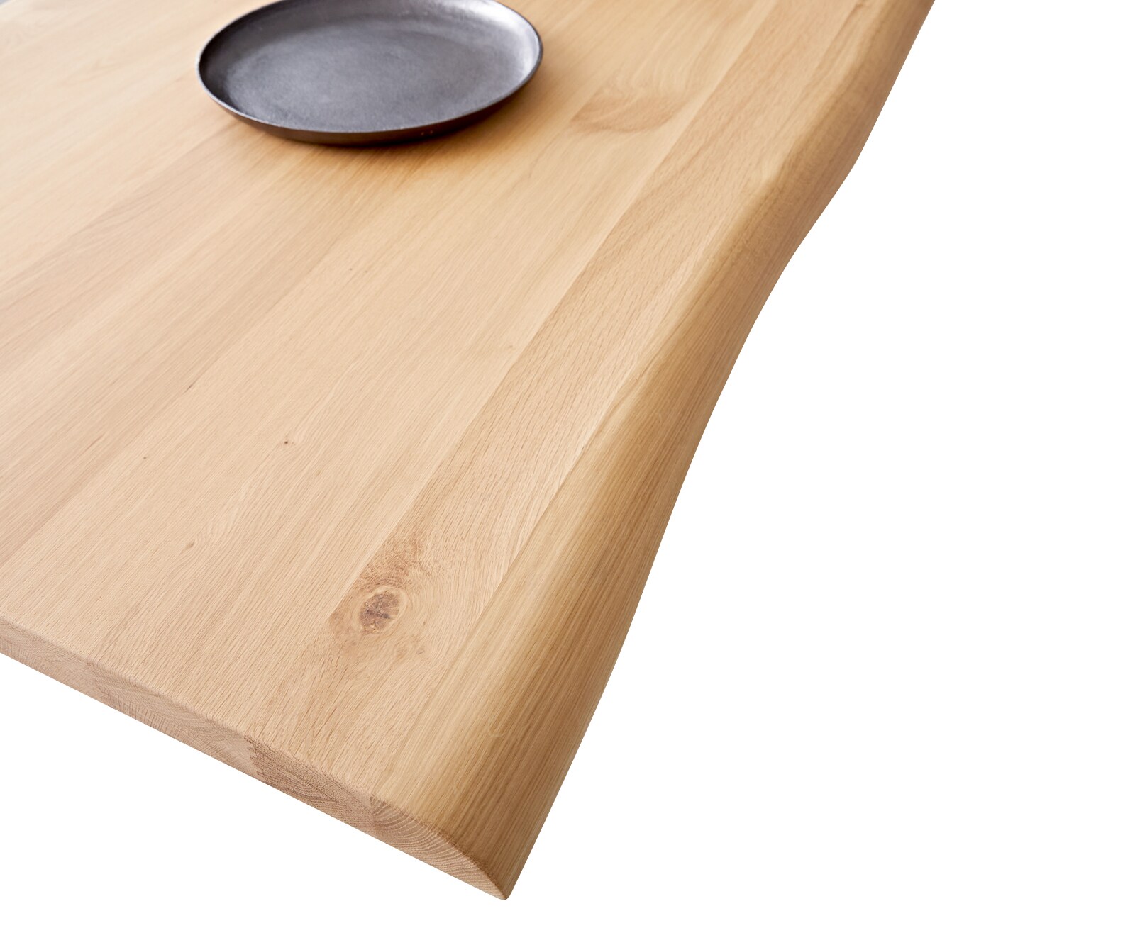 Esstischplatte Edge 260x100 cm Eiche Natur Live-Edge 1