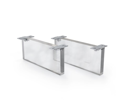 Fuß Schwebeoptik 15 cm Acrylglas für Kastenmöbel der Tiefe 40 cm (2er Set)