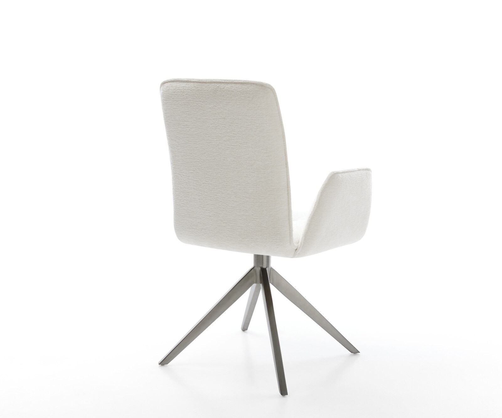 Drehstuhl Vinja-Flex Bouclé Soft Beige Kreuzgestell breit Graphit 360° drehbar Wippfunktion 4