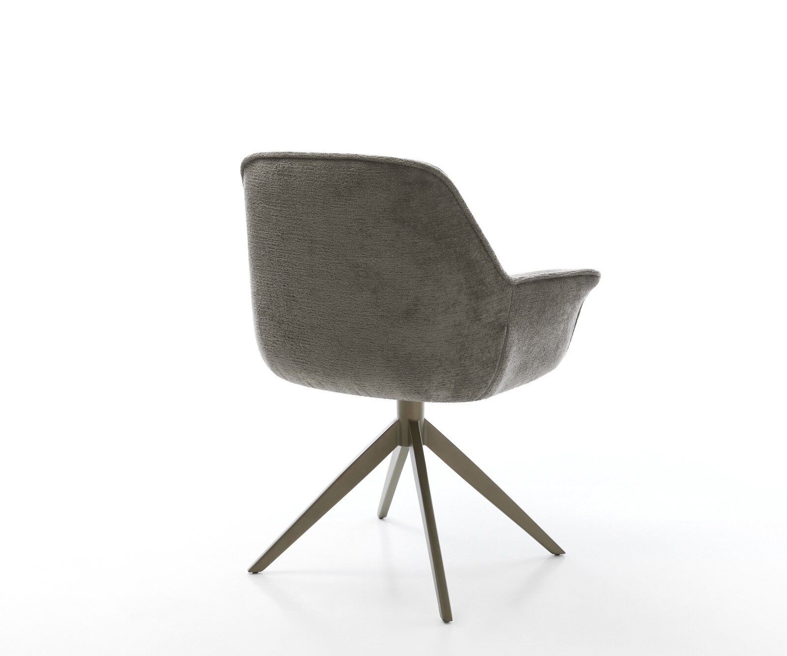 Drehstuhl Keila-Flex mit Armlehnen Bouclé Soft Schlamm Kreuzgestell breit Effektfinish Titan 360° drehbar Wippfunktion 5