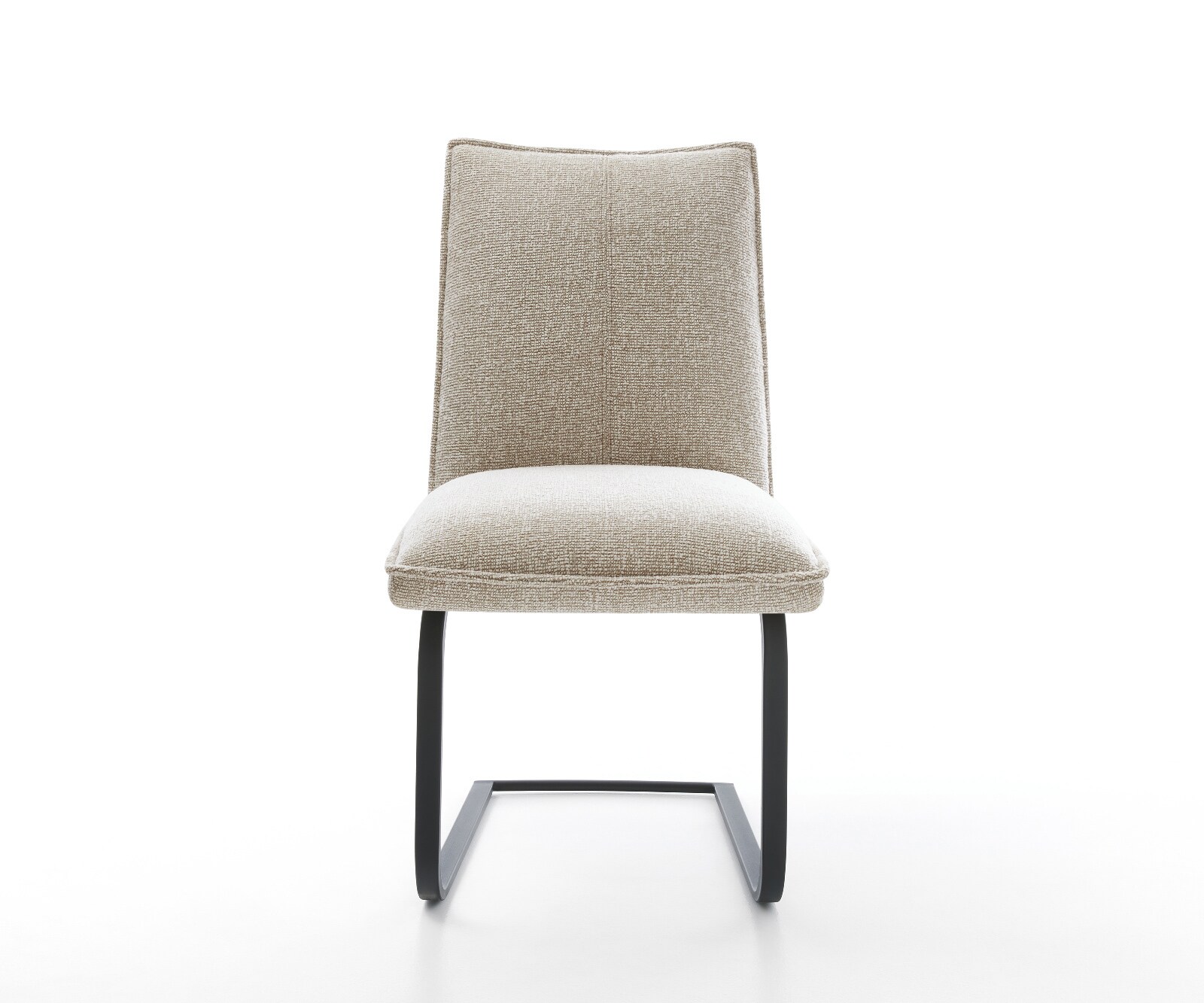 Freischwinger Lelio-Flex Webstoff Soft Beige Freischwinger flach Schwarz Taschenfederkern 1