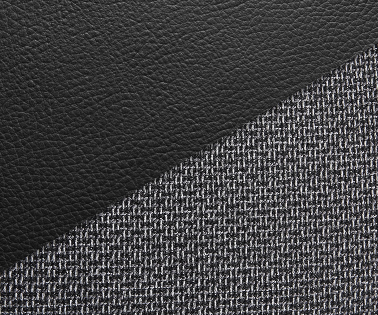 Ecksofa Clovis Schwarz mit Hocker Ottomane Rechts Modular 3