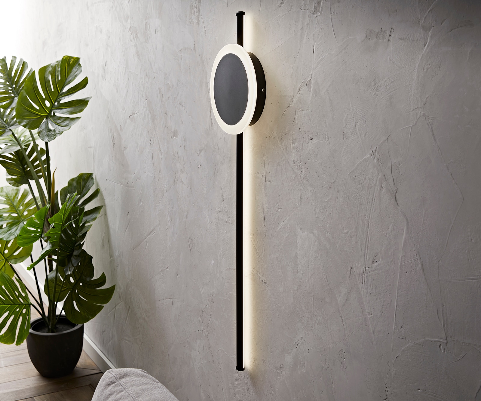 Wandleuchte Indici 105x30 cm schwarz LED 28W 3 Wandleuchte Indici 105x30 cm schwarz LED 28W 3