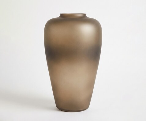 Vase Somera B27 x T27 x H44 cm Glas Aurum Mundgeblasen