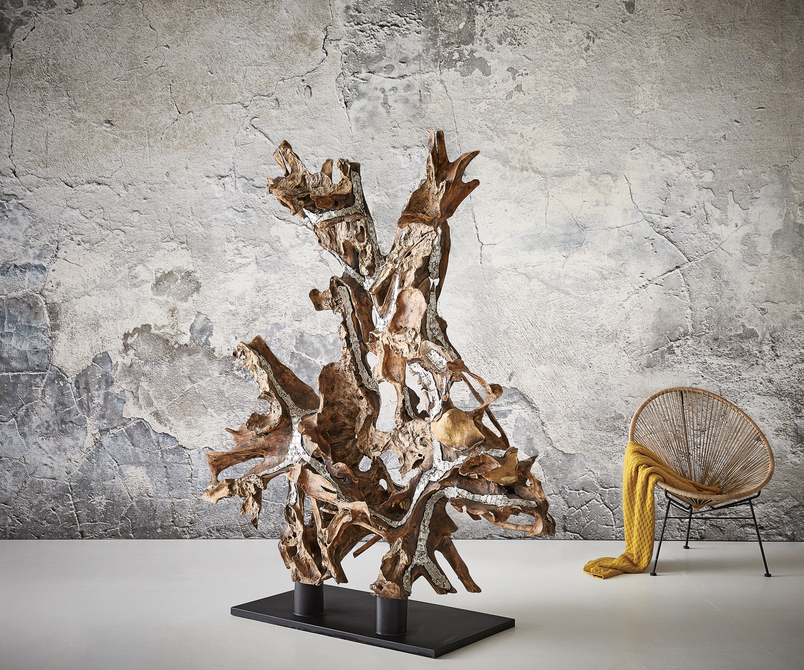Skulptur Maximus 210x182 cm Holzwurzel Teak Natur 1 Skulptur Maximus 210x182 cm Holzwurzel Teak Natur 1
