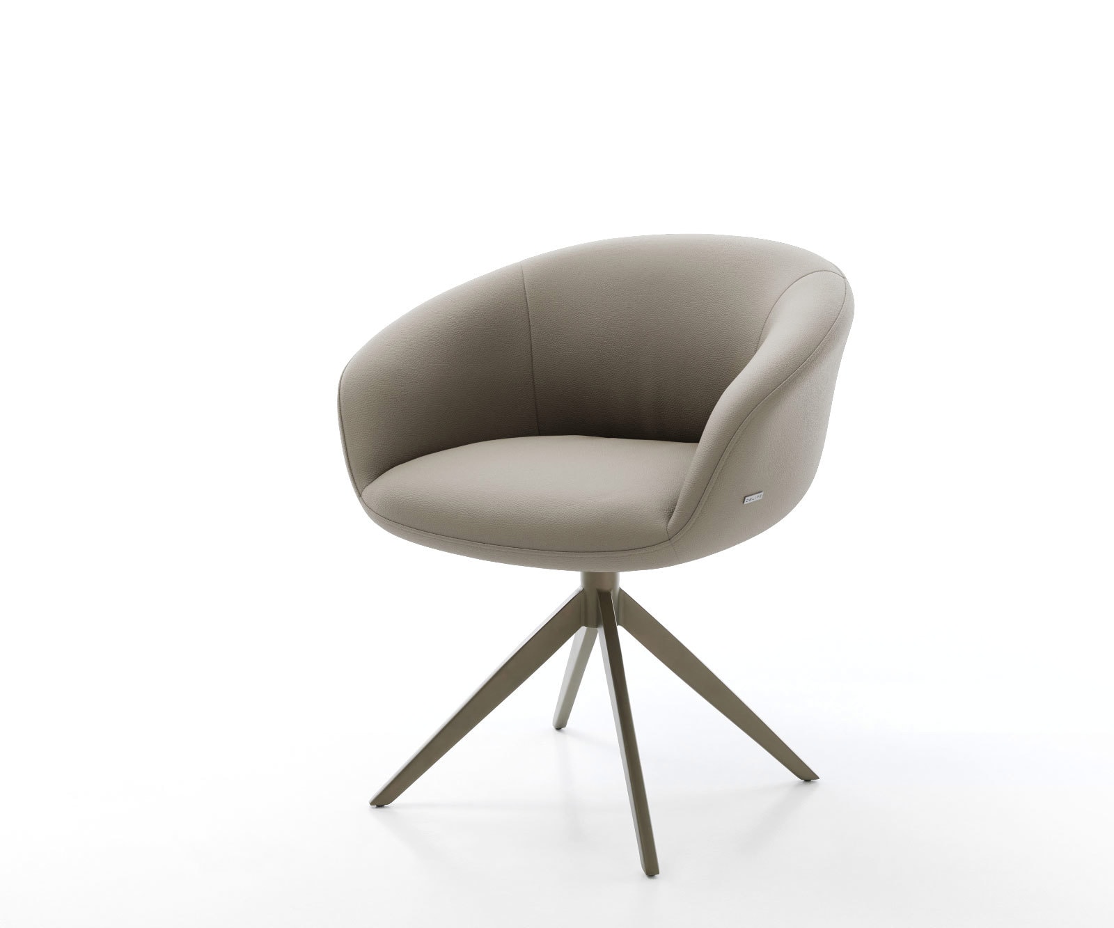 Drehstuhl Vinka-Flex mit Armlehnen Echt-Leder Schlamm Kreuzgestell breit Effektfinish Titan 360° drehbar Wippfunktion Taschenfederkern Drehstuhl Vinka-Flex mit Armlehnen Echt-Leder Schlamm Kreuzgestell breit Effektfinish Titan 360° drehbar Wippfunktion Taschenfederkern