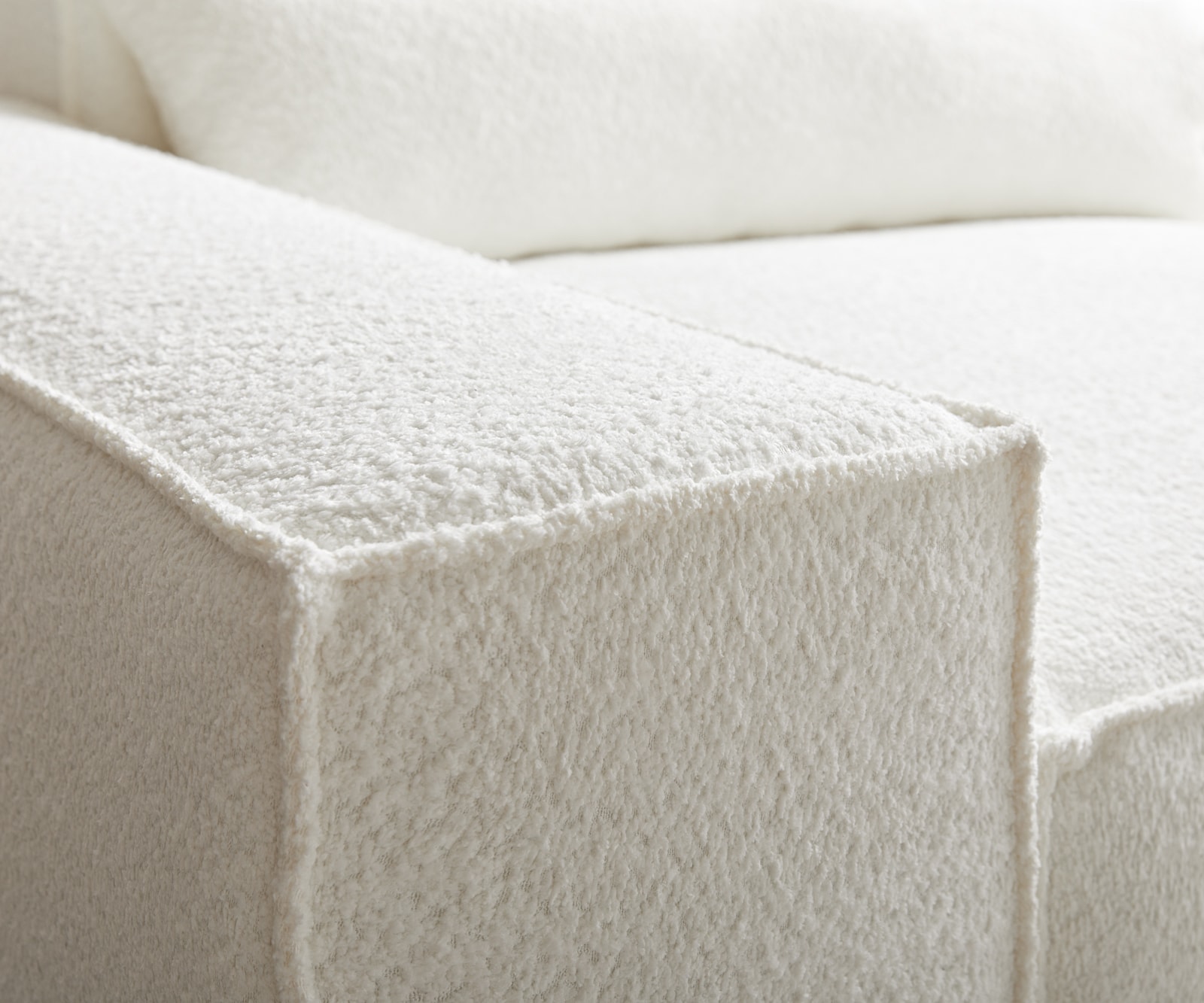 Ecksofa Sirpio 230x155 cm Bouclé Creme-Weiß Recamiere variabel 3 Ecksofa Sirpio 230x155 cm Bouclé Creme-Weiß Recamiere variabel 3