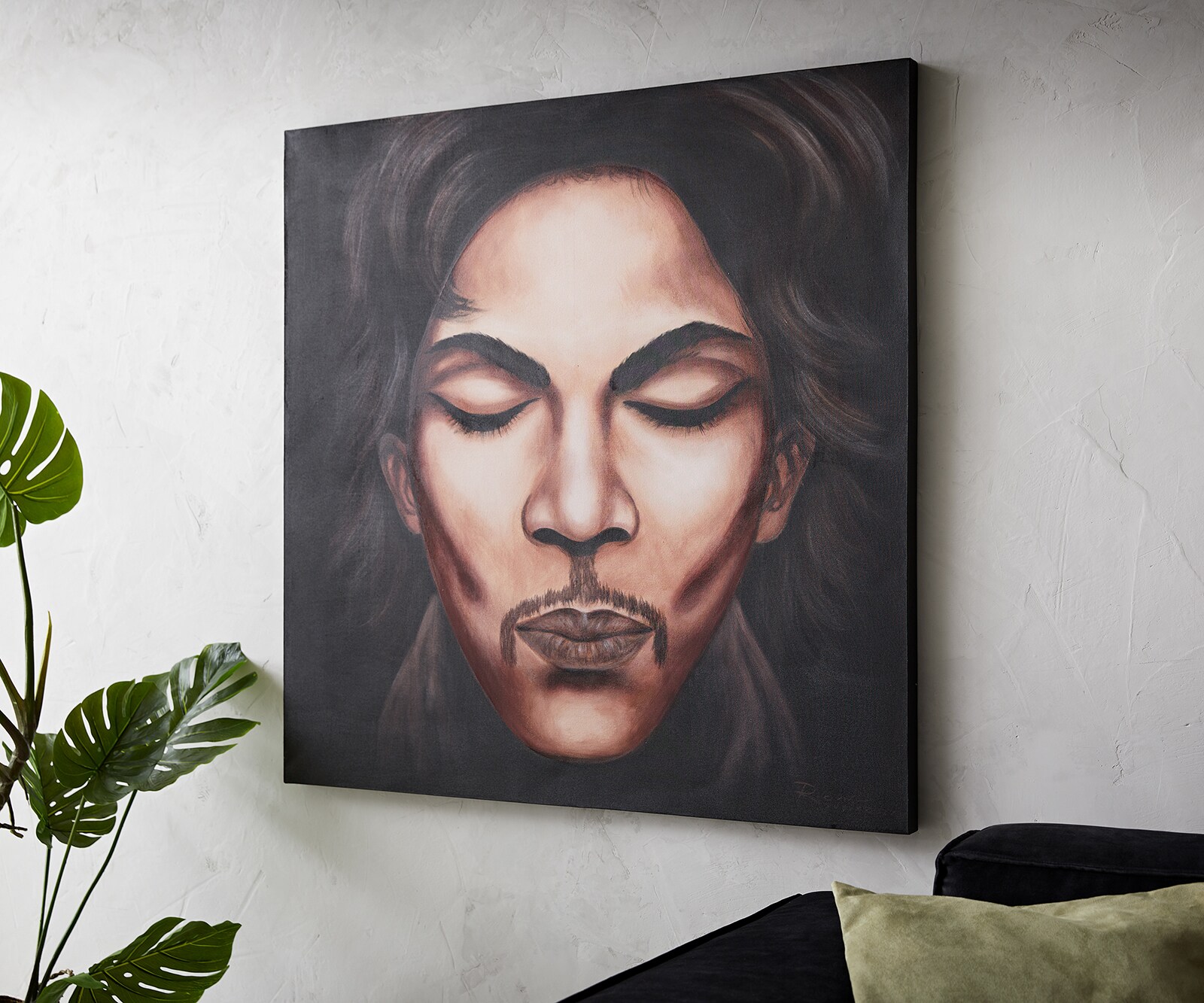Gemälde Prince 120x120 cm Mehrfarbig Recyceltes Metall 1