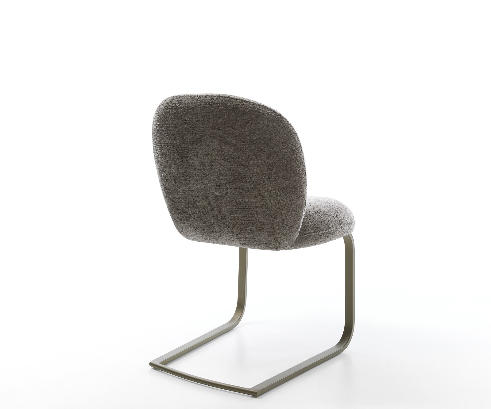 Freischwinger Nube-Flex Bouclé Soft Schlamm Freischwinger flach Effektfinish Titan Taschenfederkern 4