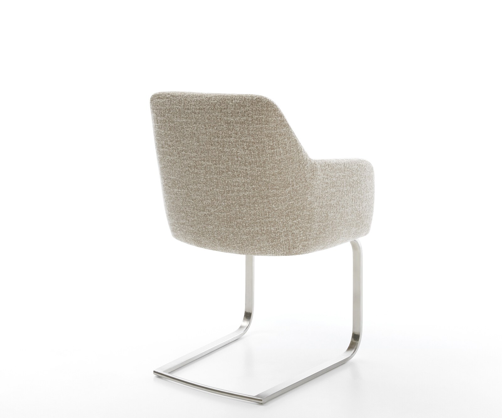 Freischwinger Greg-Flex Webstoff Soft Beige Freischwinger flach Edelstahl Taschenfederkern 5