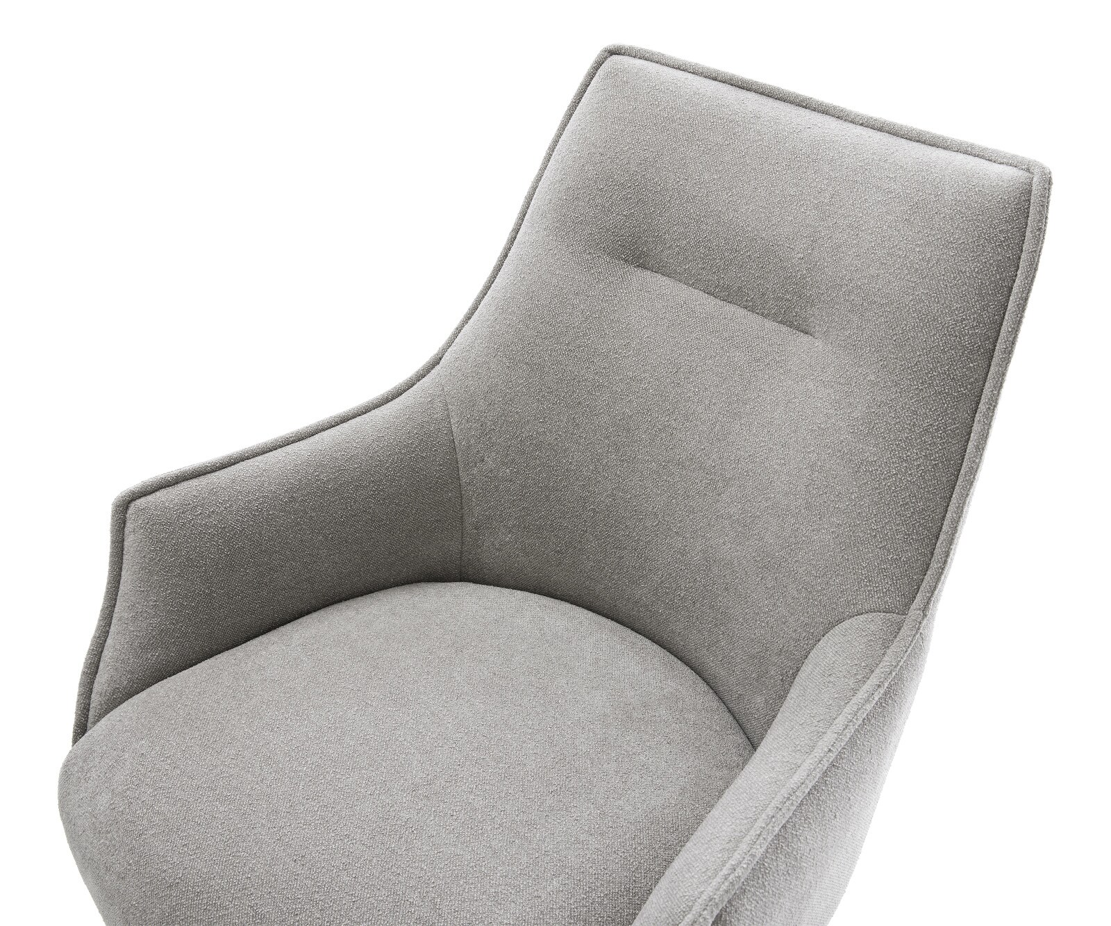 Freischwinger Alja-Flex mit Armlehnen Strukturstoff Soft Grau Freischwinger flach Weiß Taschenfederkern 3