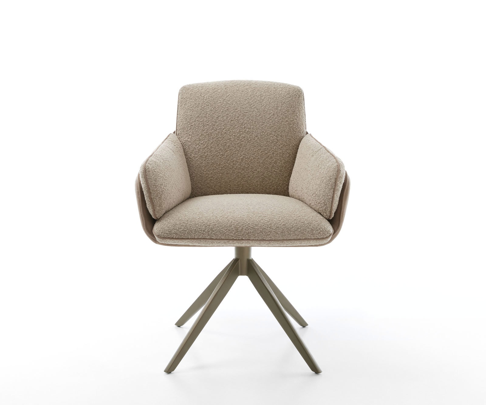 Drehstuhl Luan-Flex mit Armlehnen Materialmix Schlamm Kreuzgestell breit Effektfinish Titan 360° drehbar 1 Drehstuhl Luan-Flex mit Armlehnen Materialmix Schlamm Kreuzgestell breit Effektfinish Titan 360° drehbar 1