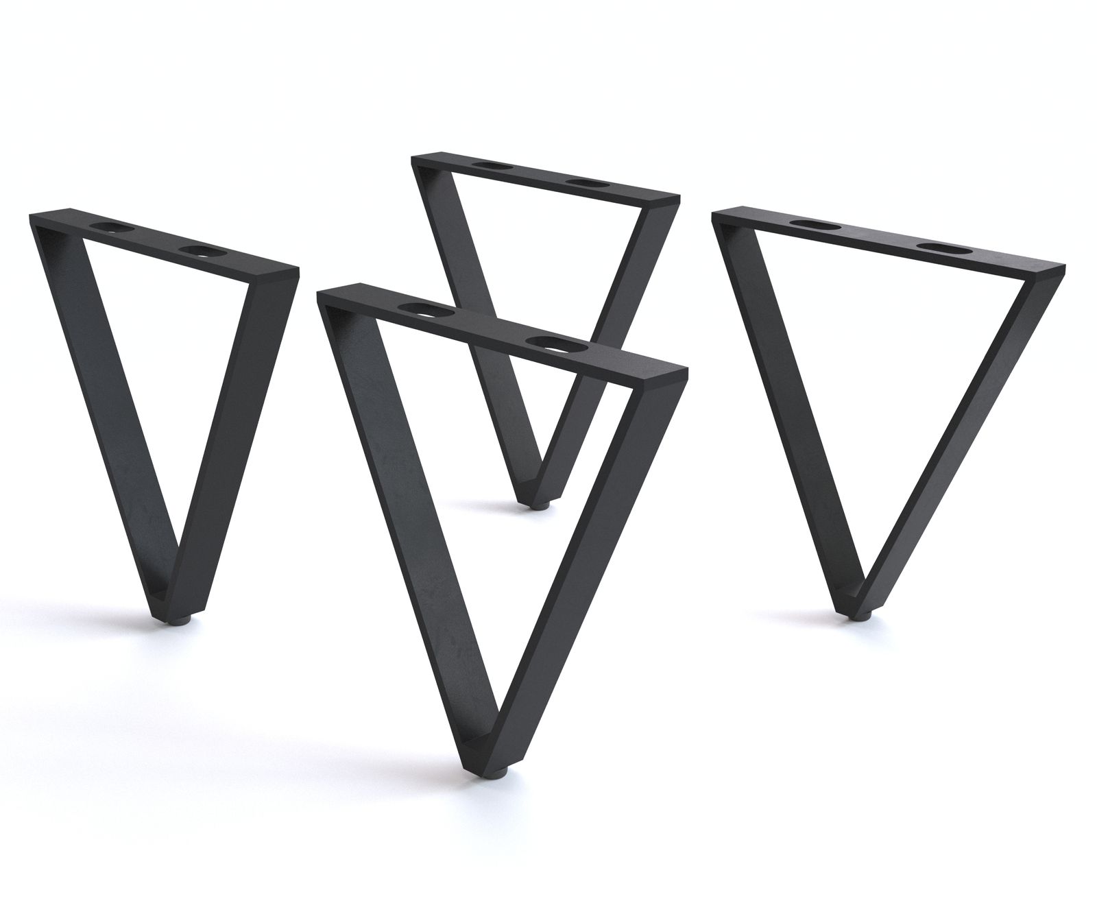 Fuß V-Form 20 cm Metall Schwarz für alle Möbelarten (4er Set) 1