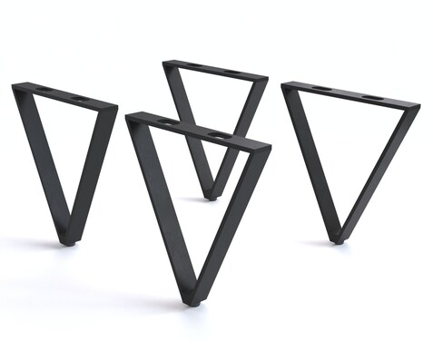 Fuß V-Form 20 cm Metall Schwarz für alle Möbelarten (4er Set)