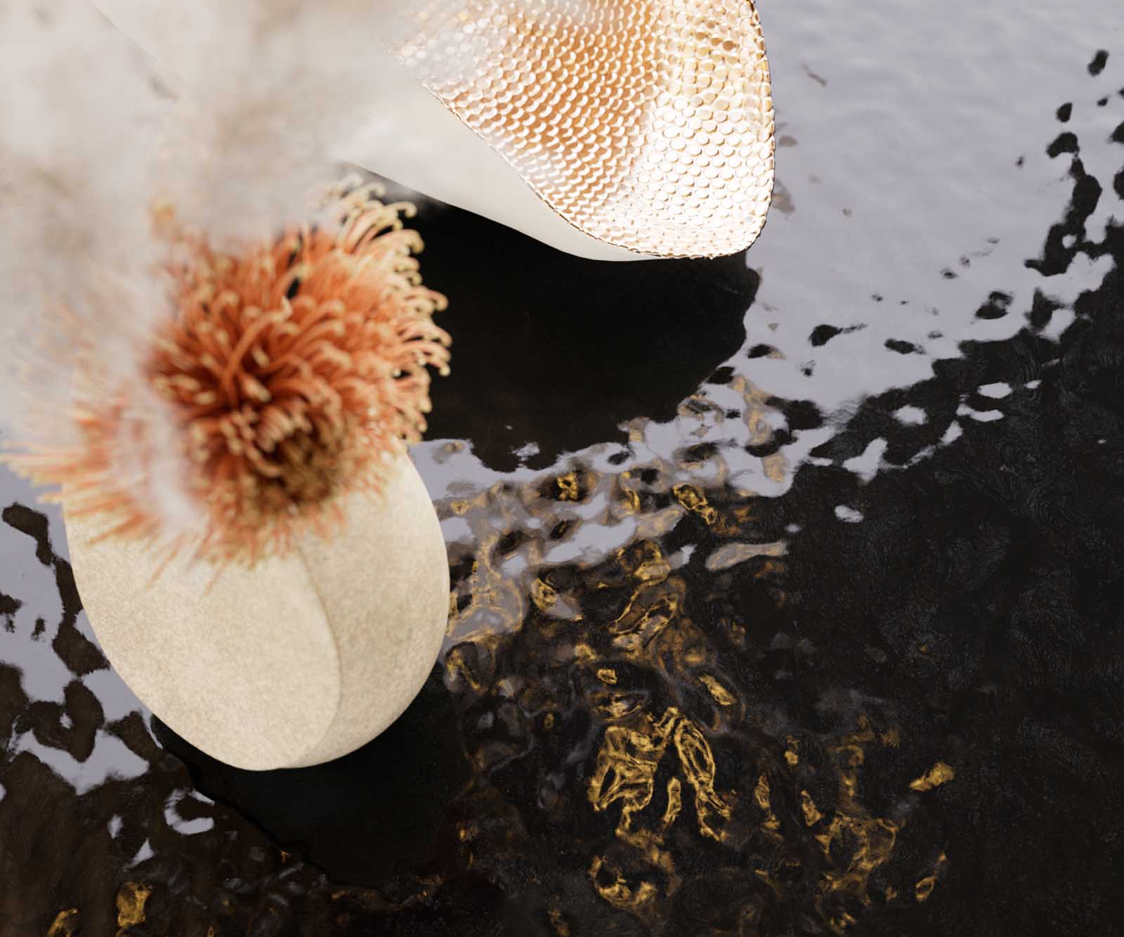 Esstisch Edge 300x100 Reliefglas Rauchschwarz 3D-Design Prisma Metallic Silber 6