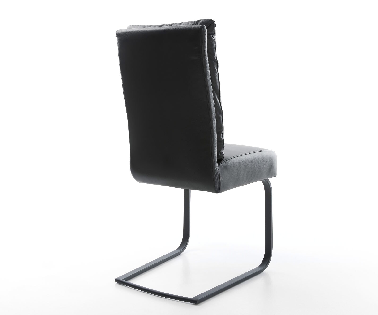 Freischwinger Pela-Flex Echt-Leder Schwarz Freischwinger flach Schwarz Taschenfederkern 4