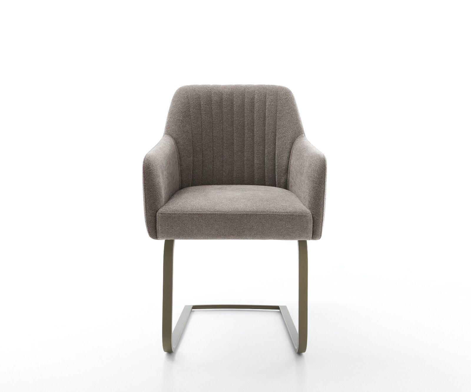 Freischwinger Greg-Flex Strukturstoff Soft Taupe Freischwinger flach Effektfinish Titan Taschenfederkern 1