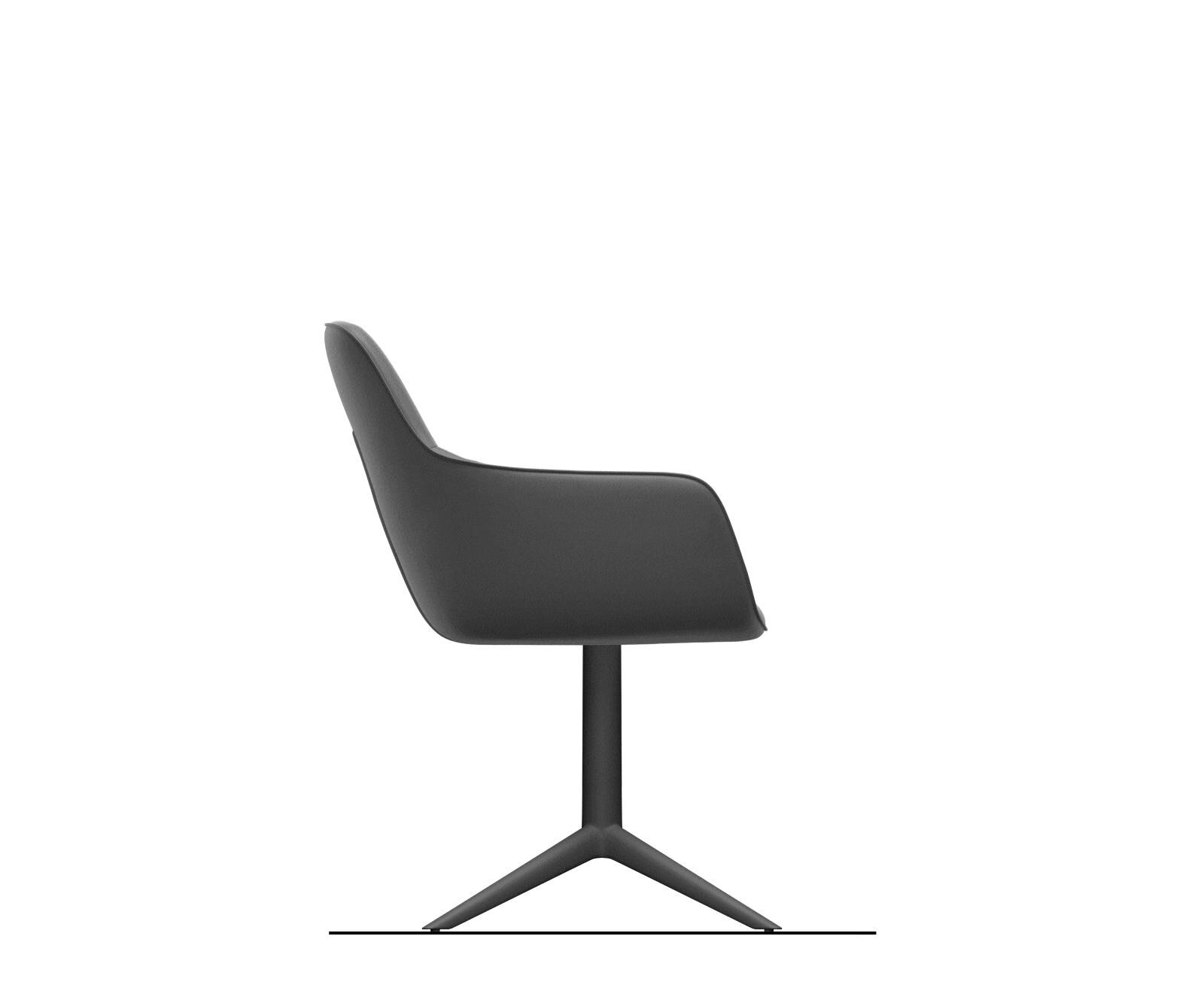 Drehstuhl Pejo-Flex Chenille Rost Fußkreuz Effektfinish Titan 360° drehbar Wippfunktion Taschenfederkern 6