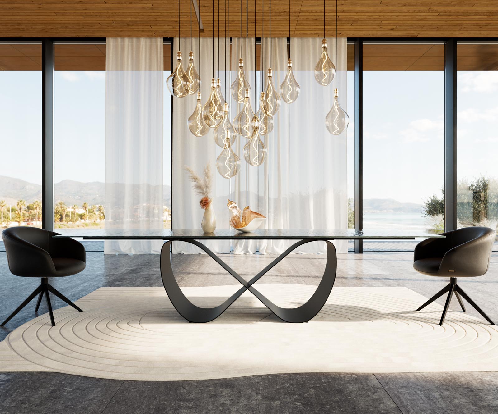 Tischgestell Infinity Metall Schwarz für Tischplatten ab 240 cm 2 Tischgestell Infinity Metall Schwarz für Tischplatten ab 240 cm 2