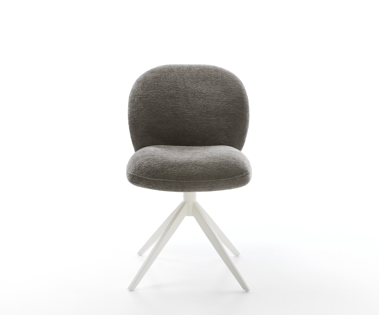 Drehstuhl Nube-Flex Bouclé Soft Schlamm Kreuzgestell breit Weiß 360° drehbar Wippfunktion Taschenfederkern 1
