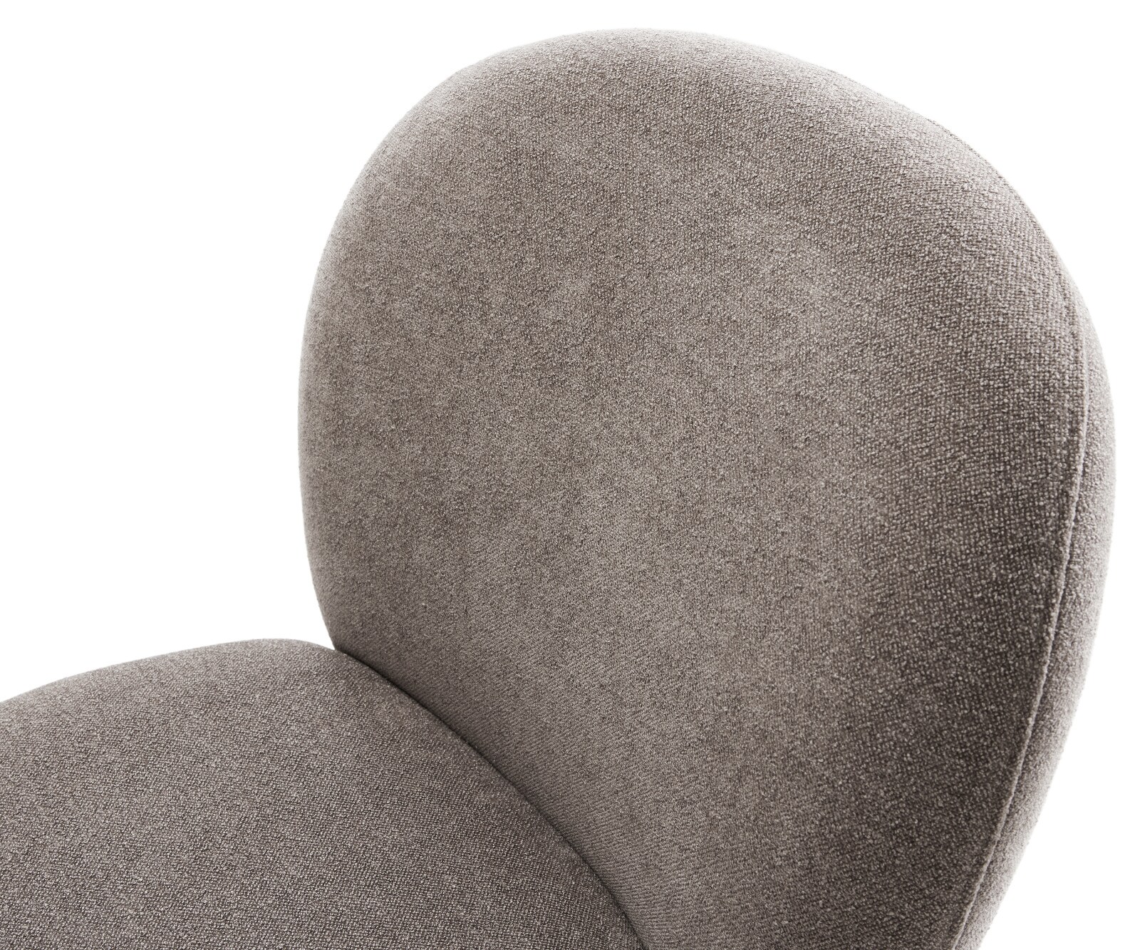 Drehstuhl Nube-Flex Strukturstoff Soft Taupe Kreuzgestell breit Edelstahl 360° drehbar Wippfunktion Taschenfederkern 4